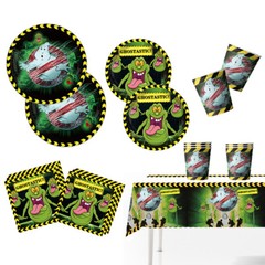 Ghostbusters Birthday Party Supplies Set Plates Cups Tablecloth Napkins
