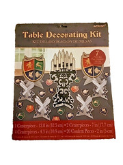Medieval Party Birthday Table Decorating Kit 7pcs + Confetti Knight Harry Potter