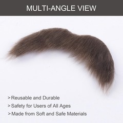 Fake Mustache for Men Classic Halloween Self Adhesive Fake Beard Novelty S….