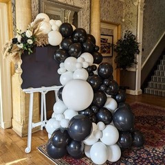 67pcs Black White 12-Inch Latex Balloons for Birthday, Wedding, Graduation