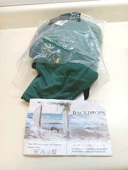 2 Dark Green Backdrop Curtains. 105