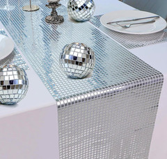 LRG LOT Disco Table Runner Birthday Wedding Party Decorations Balloons Photo Bth