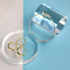 Clear Polished Acrylic Cube Cylinder round Photo Props, Transparent Solid Acryli