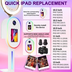 Portable Photo Booth Compatible for Ipad & Camera PhotoBooth Machine Stand Shell