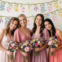 2 Pack Wildflower Garland, Wildflower Party Decorations