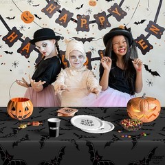 Halloween Tablecloth Pack of 3 Plastic Waterproof Bat Decorations Party Decor US