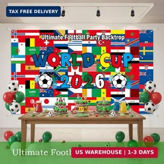 World Cup Backdrop 2026 48 Countries International Flag 43×71 Inch Soccer World