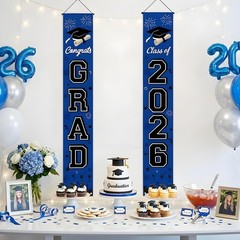 Graduation Decorations 2026 Porch Banner, Congrats Grad Class of 2026 Banner …