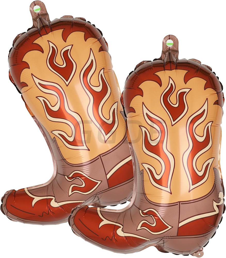 Western Boot Balloons Wild West Birthday Bachelorette Theme Party 2 Pcs | Wester