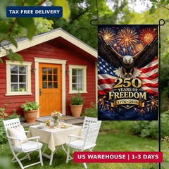4th of July Decorations 250th Anniversary Garden Flag | 250 Years of Freedom…