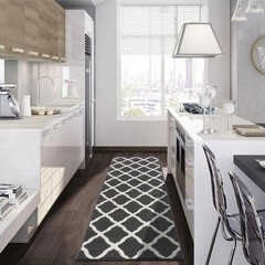 SHACOS Kitchen Runner Rug 2×6 ft Washable Non 2′ x 6′, Dark Grey