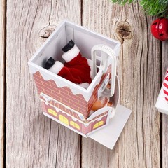 Santa Claus Climbing Chimney Doll Electric Toy With Music Kids Christmas Gift JQ