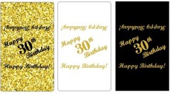 30th Birthday Miniatures Candy Bar Wrapper (CANDY NOT INCLUDED)