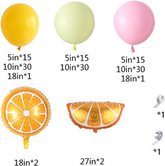 143Pcs Lemon Pink and Yellow Balloon Arch Garland Kit for Freshly Graduated, Lem