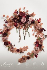 Ling’S Moment Lings Moment 9Ft Eucalyptus And Willow Leaf Garland White Flower