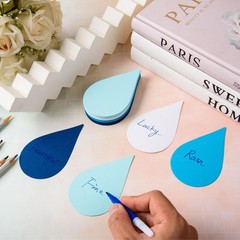 120 PCS Blue Paper Raindrop Cutouts 4 Inch Die Cut Shapes School Party Decor