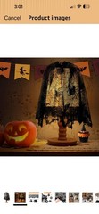 Halloween Lamp Shade Cover/ Fireplace Lace Cobweb with Spider Gothic Party Decor