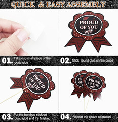 Graduation Decorations Maroon Black 2025/Burgundy Black Graduation Party Table D