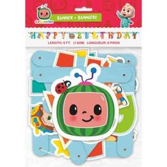 Cocomelon Happy Birthday Jointed Banner 6ft Play Time Great For A Birthday Party