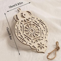 Decorative Wooden Hanging Ornaments Set of 4 for Indoor and Outdoor Spaces