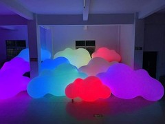 9.84FT PVC Inflatable Cloud Balloons Indoor Hanging Decoration for Party Event