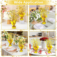 6 Pack Metallic Foil Spray Centerpiece Table Decoration Gold Party Centerpieces