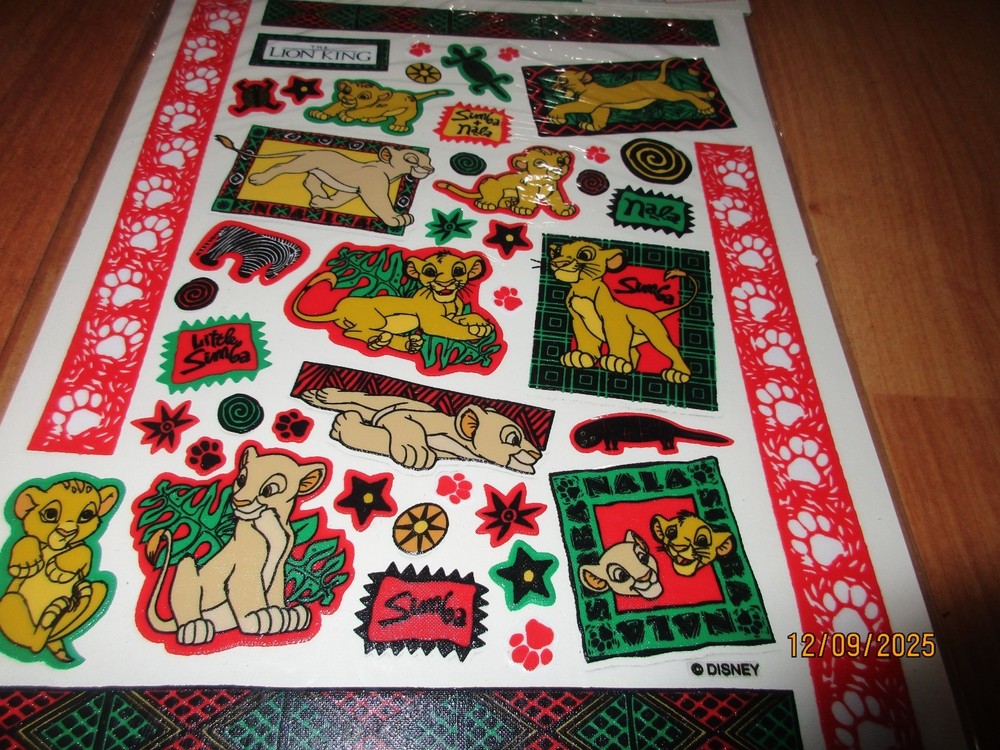 Lion King Christmas Smart Stix Cling Vintage 90’s Disney Eureka