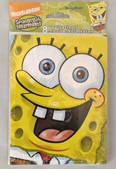 SpongeBob SquarePants Nickelodeon PARTY Tablecloth Invites Cups Bags & Misc LOT