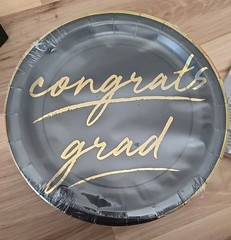 Black & Gold Graduation Party Supplies, plates,balloons, Backdrop,money/card Box