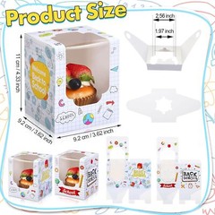 48 PCS Back to School Party Cupcake Boxes Individual with as pictures shown