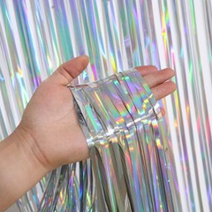 Glitter Curtain Pastel Tinsel Tassel Fringe Foil Ribbon Wedding Party Background