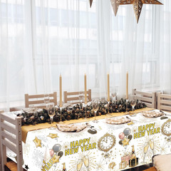 Happy New Year Tablecloths 3 Pack New Years Eve Party Supplies 2027 Gold & White