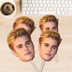 Justin Bieber Big Head Cutout, Funny Party Prop, Concert Fan Gift