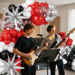 Red and Black Balloons Arch Kit – All-in-1 100Pcs Latex Balloons Gift Set for…