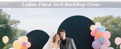 Wedding Arch Backdrop Cover 7.2FT Arch Covers Fitted Stretchy Spandex Round