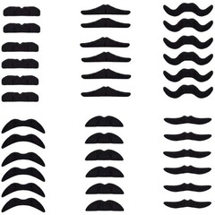 36 Pieces Fake Mustaches Beard, Self Adhesive Costume Accessories Novelty Mus…