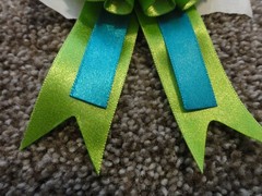 DISNEY TINKERBELL GREEN SPARKLY BIRTHDAY PARTY RIBBON BADGE SELF-STICK