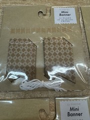 Mini 24″ Party Banner Flags Decor Craft Scrapbooking Gold Diamond Design 4 Pks
