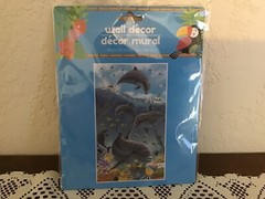 Dolphin Under Sea Tropical Scene DOOR COVER Party Wall Decor Poster