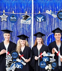 Graduation Decorations Navy Blue Class of 2026/Blue Graduation Party Centerpi…