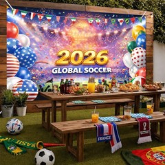 2026 Global Soccer Banner International Soccer Event Party Decorations Soccer…