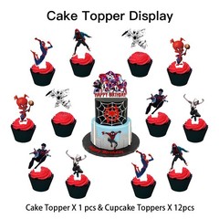 Miles Morales Spider Man Party Supplies Set Plates Balloons Banner Tablecloth
