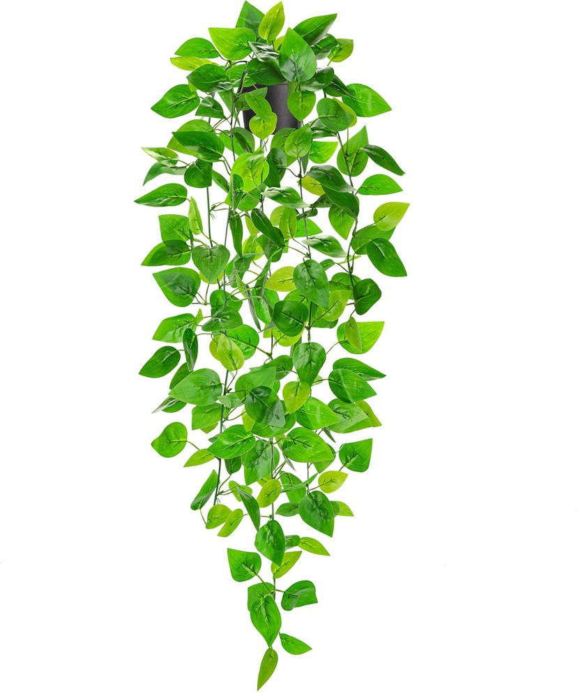 Der Rose 1Pcs 34» Fake Hanging Plants 34″-Fake Pothos, Black-fake Pothos