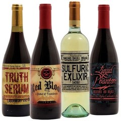 MORBID ENTERPRISES HALLOWEEN NOVELTY BOTTLE LABELS PACK OF (8) 4 STYLES, 2 EACH