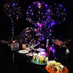 20″ Bubble 10 Pack LED Light Up BoBo Balloons Party Wedding Christmas Decoration