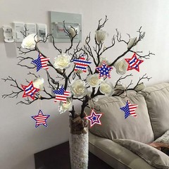 Effortless Patriotic Decor: 24 Star Hanging Ornaments for Any Celebration