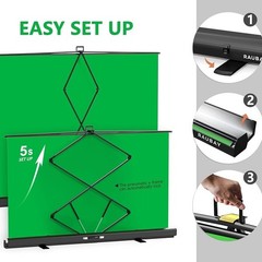 【Wider Style】 RAUBAY 78.7 x 82.7in Large Collapsible Green Screen