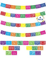 72 FT Fiesta Party Decorations, 4 Pack Cinco De Mayo Banner, Large Plastic Pa…