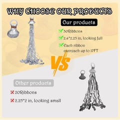 Zmgmaibao 24Pack Silver Hand Thrown Streamer Poppers Confetti Streamers No Mess