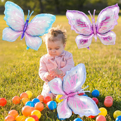 6 Pieces 39 Inches Butterfly Balloons – Large Gradient Butterflies Foil Mylar…